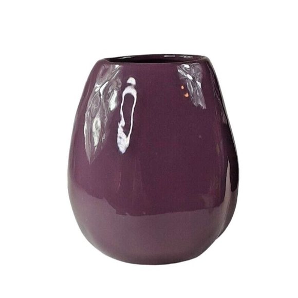 Vietri Italian Eggplant Vase VGA 2642 Ceramic Purple Decorative Pottery 7.75" - Picture 3 of 7